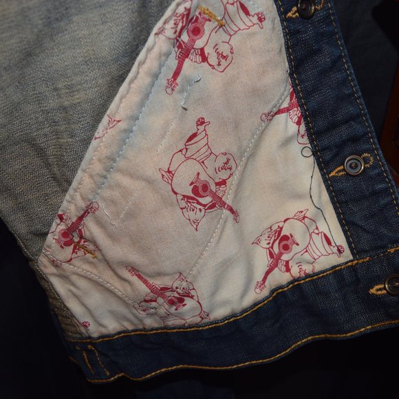True Religion - Johnny Baja Western - Button Front Denim Jacket - Size M - Picture 9 of 14